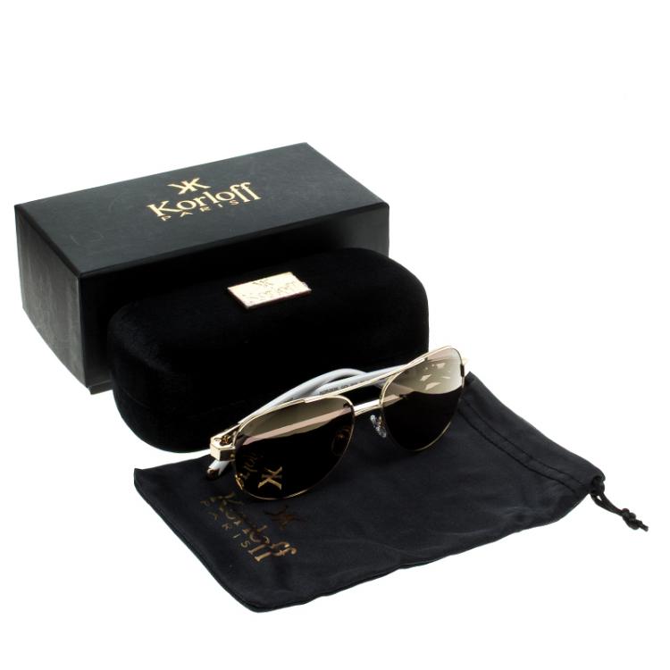 Pre Owned نظارة شمسية أفياتورز كورلوف KOR2026 ذهبية/ذهبية