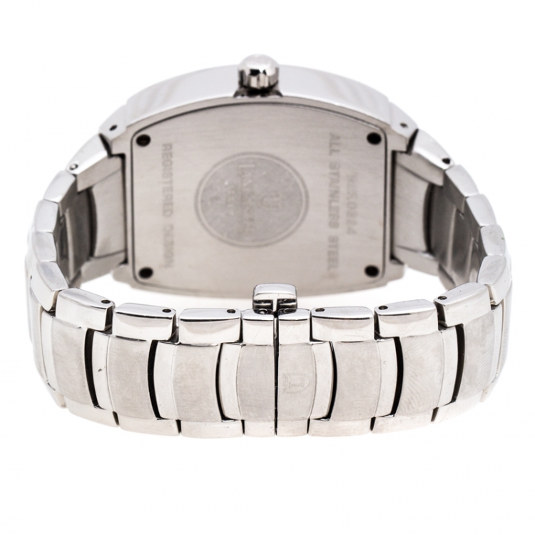 Pre Owned Lancaster Silver Stainless Steel Universo Tempo REF.0324 Women's Watch 33.70 mm