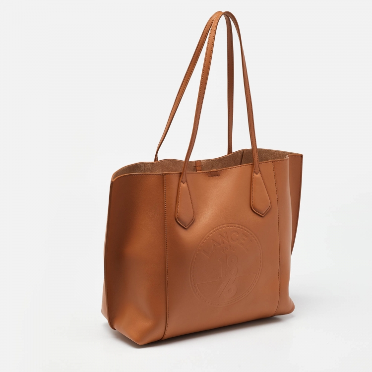 مملوكة مسبقًا Lancel Camel Leather Shopper Tote