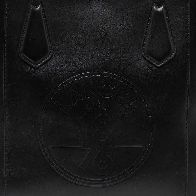 Pre Owned Lancel Black Leather Shopper Tote