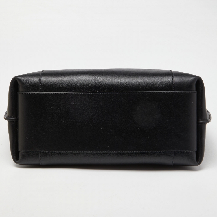 Pre Owned Lancel Black Leather Shopper Tote