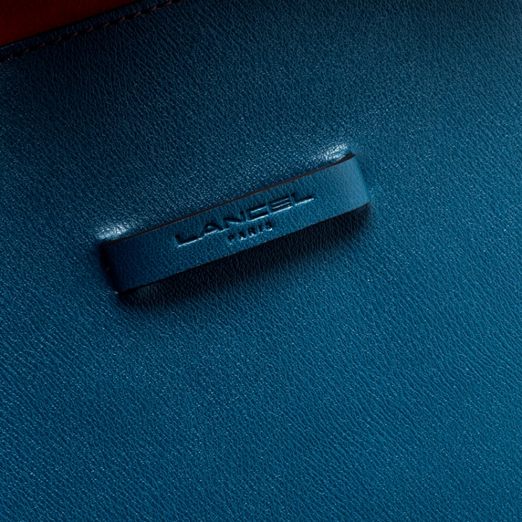 Pre Owned Lancel Blue Leather iPad Case