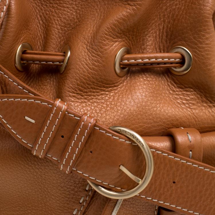 Pre Owned Lancel Brown Leather Premiere Flirt Shoulder Bag