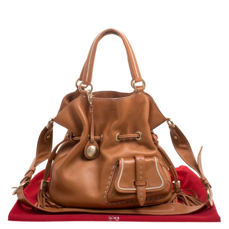 Pre Owned Lancel Brown Leather Premiere Flirt Shoulder Bag