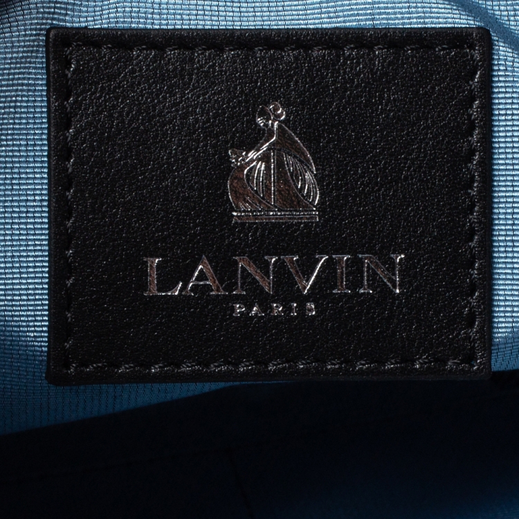 Pre Owned Lanvin Black Leather Chain Clutch