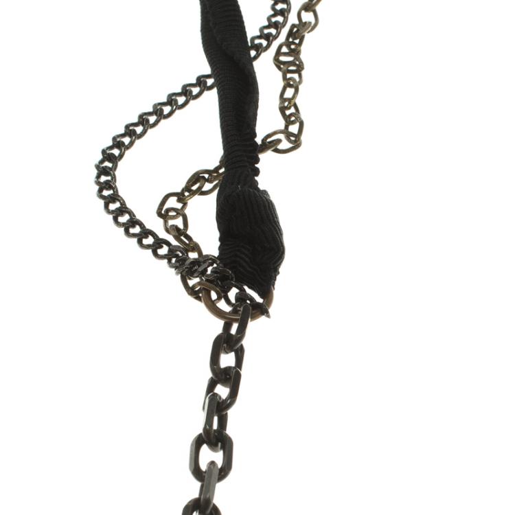 Pre Owned Lanvin Crystal Two Tone Bee Long Necklace