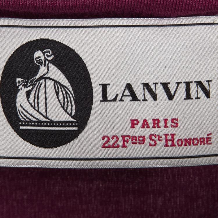 Pre Owned Lanvin Dark Pink Ruffle Detail Silk Sleeveless Top S