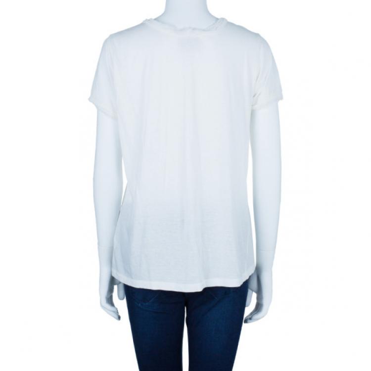 Pre Owned Lanvin 120 Print Embellished T-Shirt M