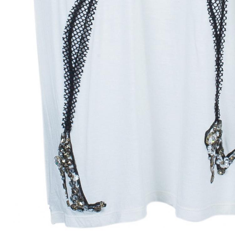 Pre Owned Lanvin Floral Embellished Short Dress L