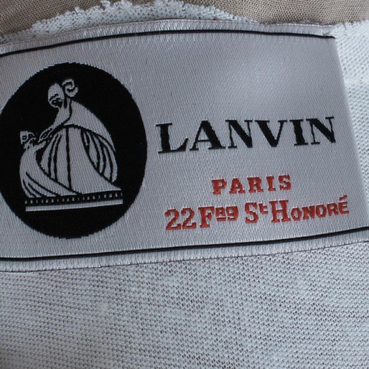 Pre Owned Lanvin Floral Embellished Short Dress L