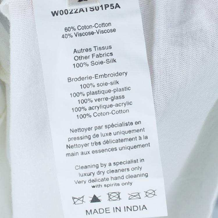 Pre Owned Lanvin Floral Embellished Short Dress L