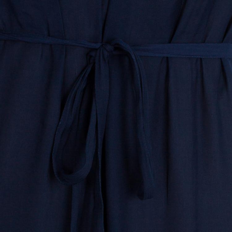 Pre Owned Lanvin Navy Belted Slip Dress S