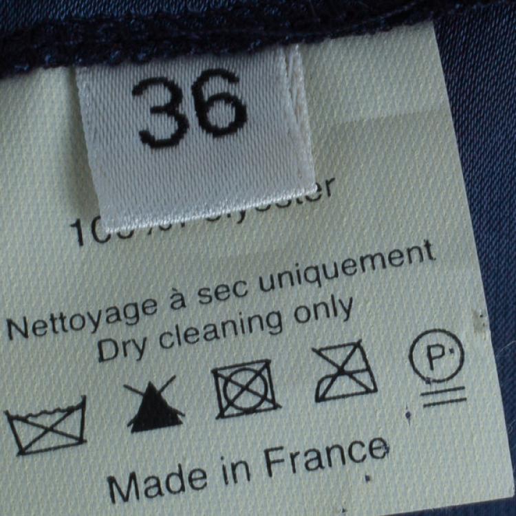 Pre Owned Lanvin Navy Belted Slip Dress S