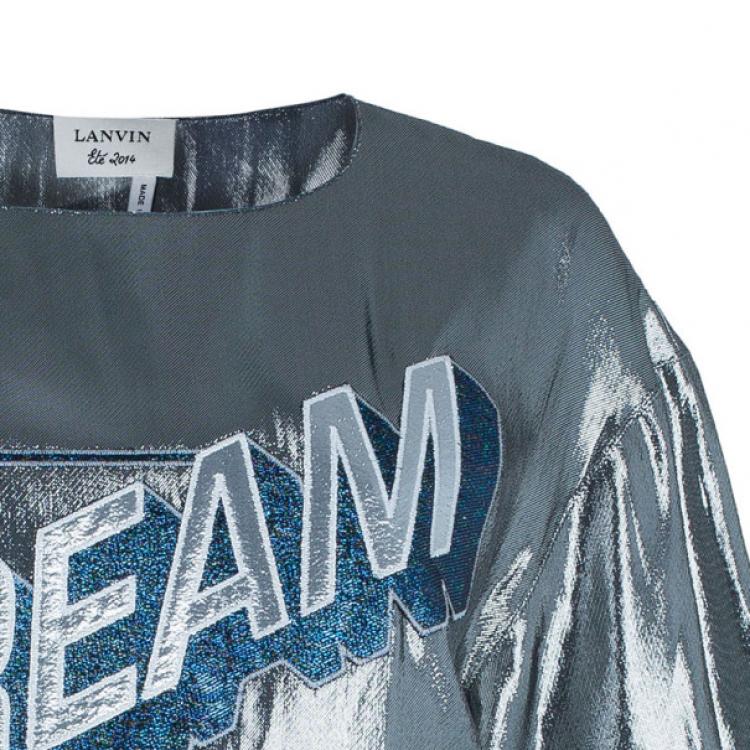 Pre Owned Lanvin Dream Metallic Lame Top M