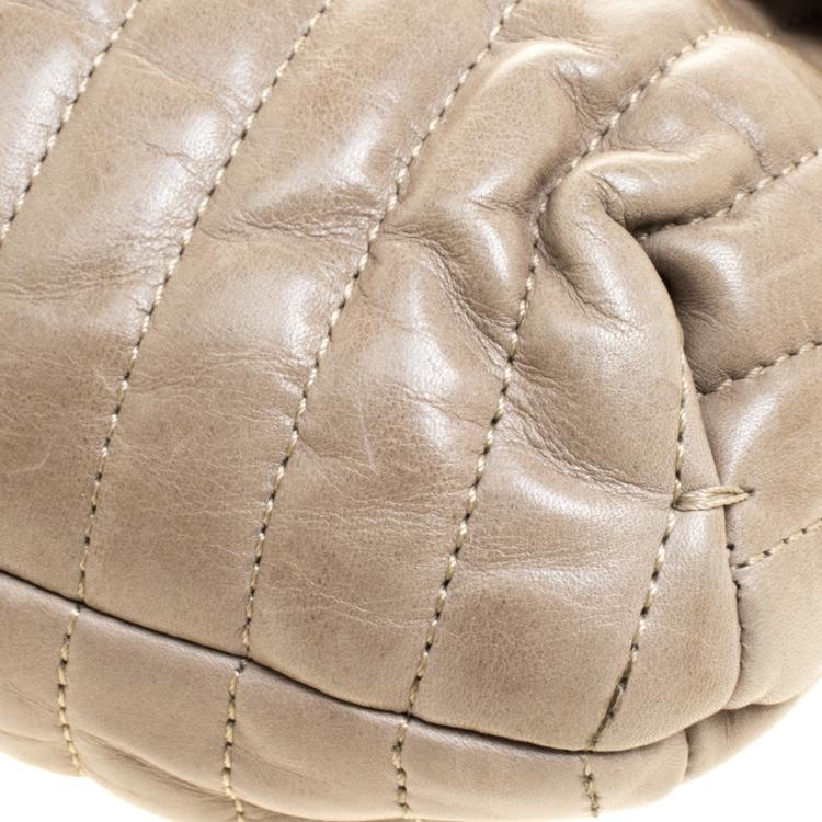 Pre Owned Lanvin Beige Leather Happy Shoulder Bag
