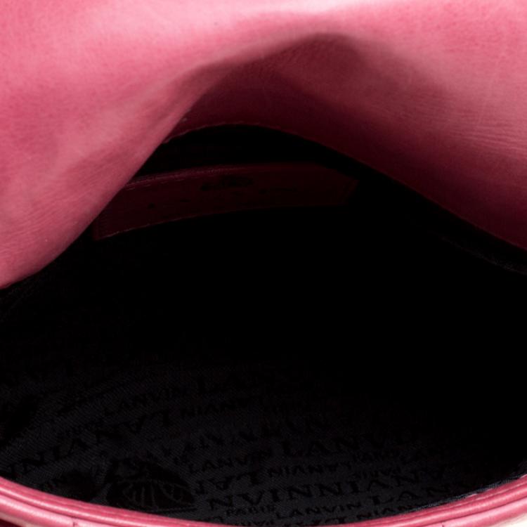 مملوكة مسبقًا Lanvin Pink Quilted Leather Mini Happy Crossbody Bag