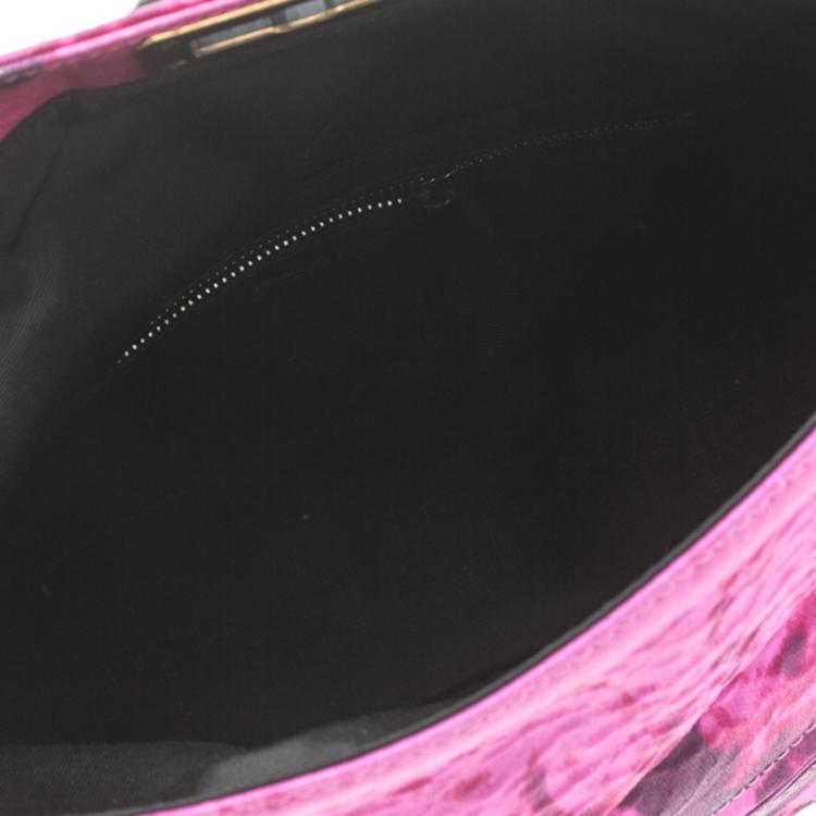 Pre Owned Lanvin Pink Printed Canvas Happy Clutch