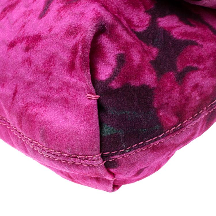 Pre Owned Lanvin Pink Printed Canvas Happy Clutch