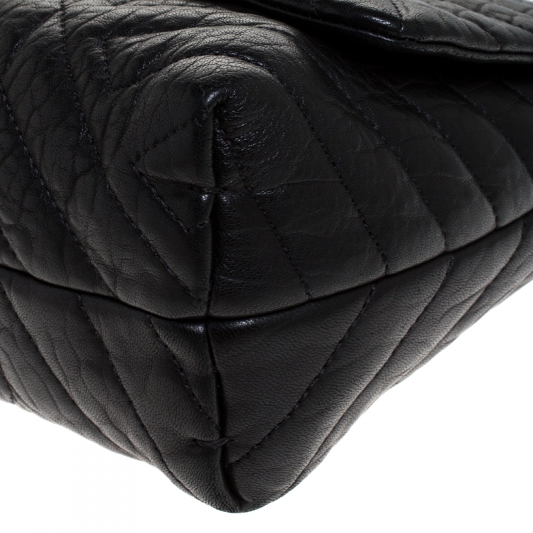 Pre Owned Lanvin Black Quilted Leather Medium Happy Shoulder Bag