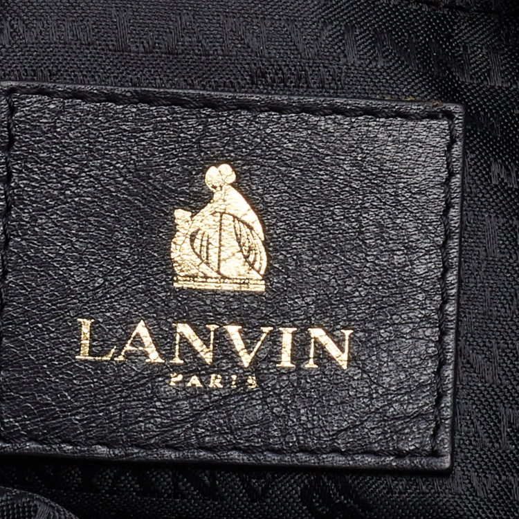 Pre Owned Lanvin Black Quilted Leather Tote