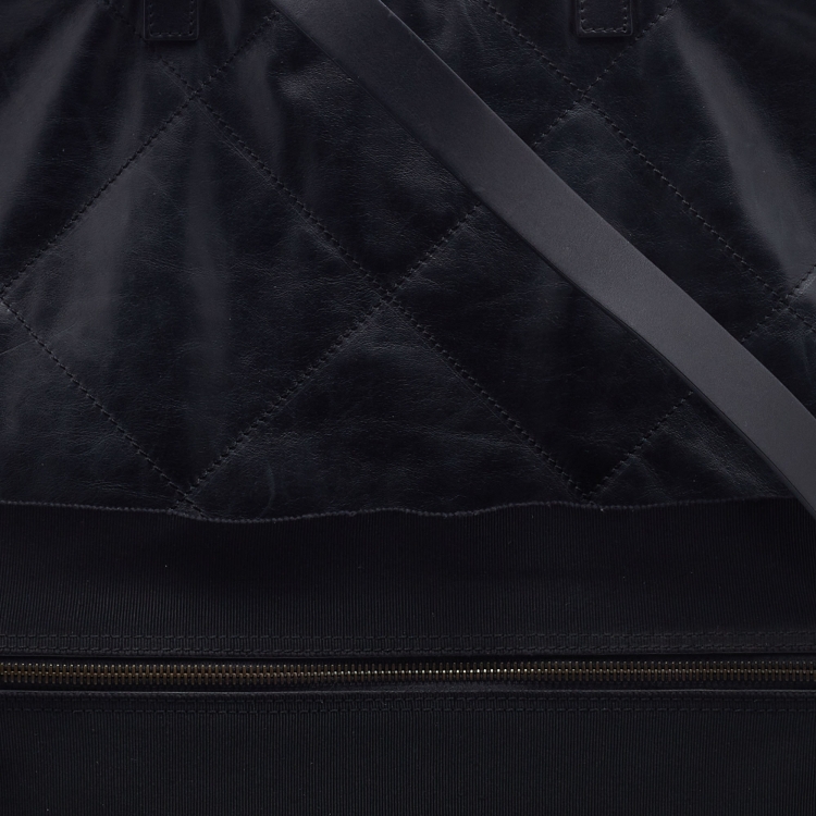 Pre Owned Lanvin Black Quilted Leather Tote