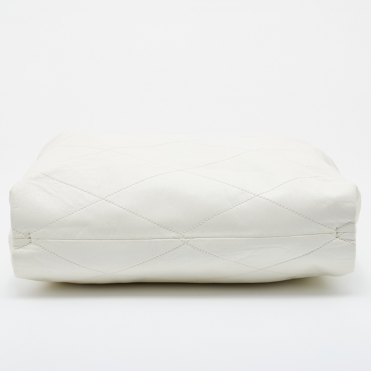 Pre Owned Lanvin White Leather Medium Carry Me Tote