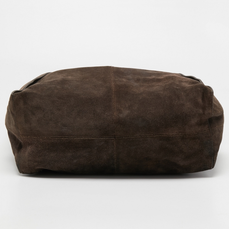 Pre Owned Lanvin Brown Suede Tote