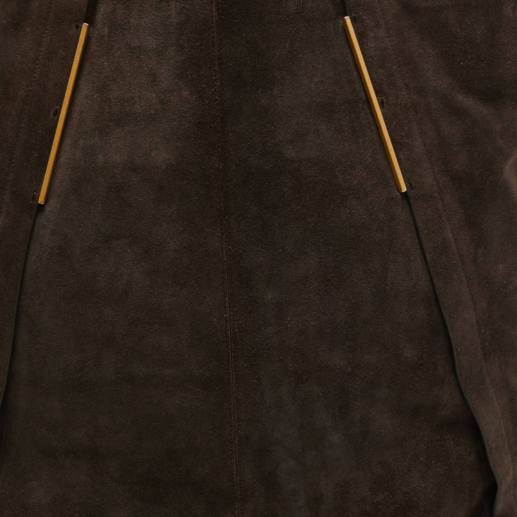 Pre Owned Lanvin Brown Suede Tote