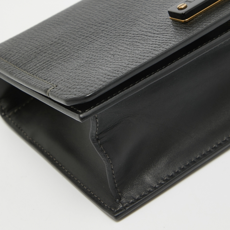 Pre Owned Lanvin Black Leather Crossbody Bag