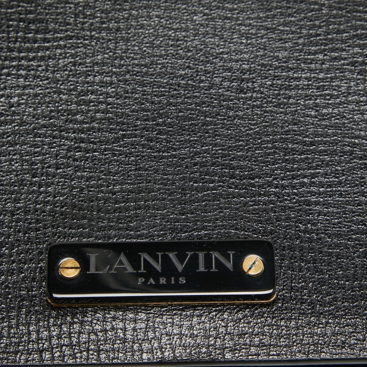 Pre Owned Lanvin Black Leather Crossbody Bag