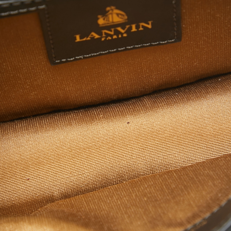 Pre Owned Lanvin Black Leather Crossbody Bag
