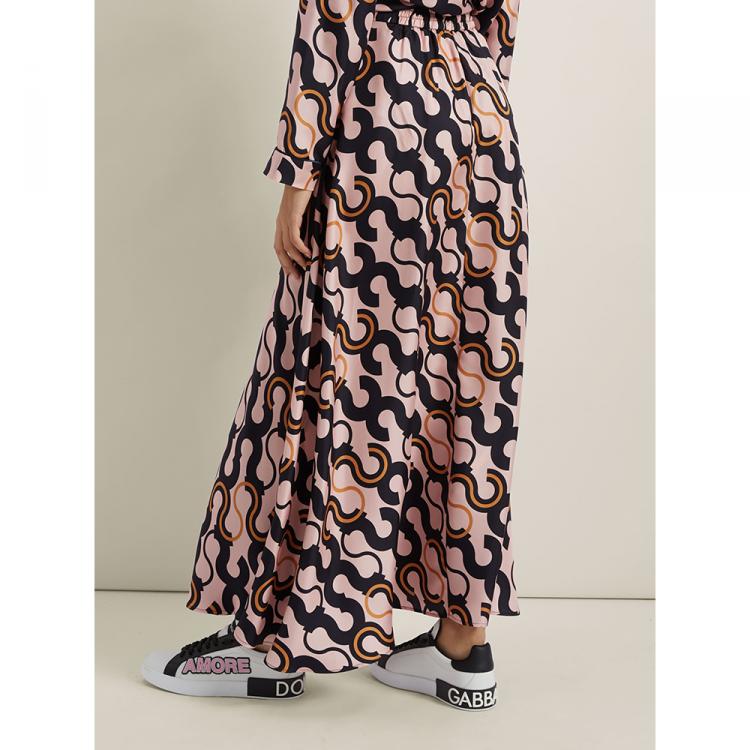 Pre Owned LAYEUR Pink Fitzgerald Button-Down Maxi Skirt FR 48