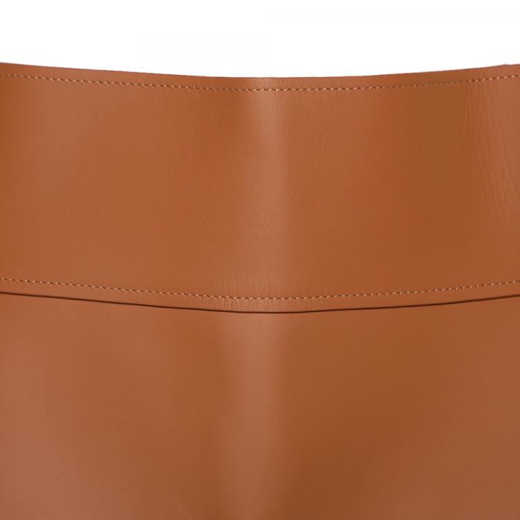 Pre Owned Loewe Tan Leather Obi Corset Belt M