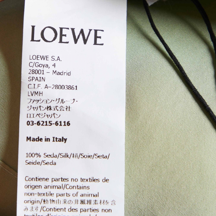 Pre Owned Loewe Pale Green Anagram Silk Pyjama Blouse XXL