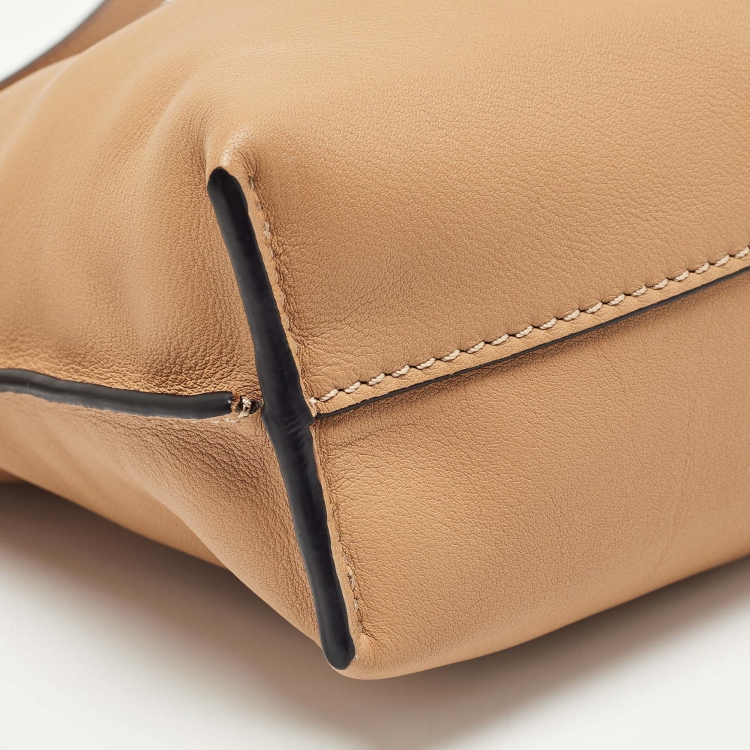 Pre Owned Loewe Brown Leather Mini Flamenco Clutch