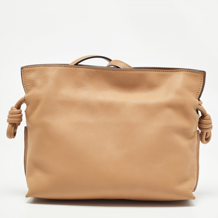 Pre Owned Loewe Brown Leather Mini Flamenco Clutch