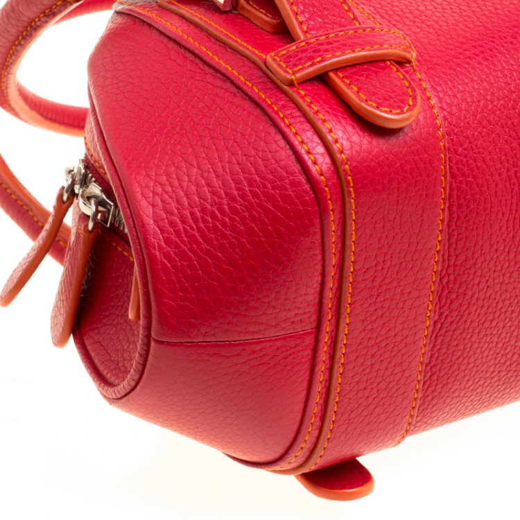 Pre Owned Loewe Red Leather Satchel