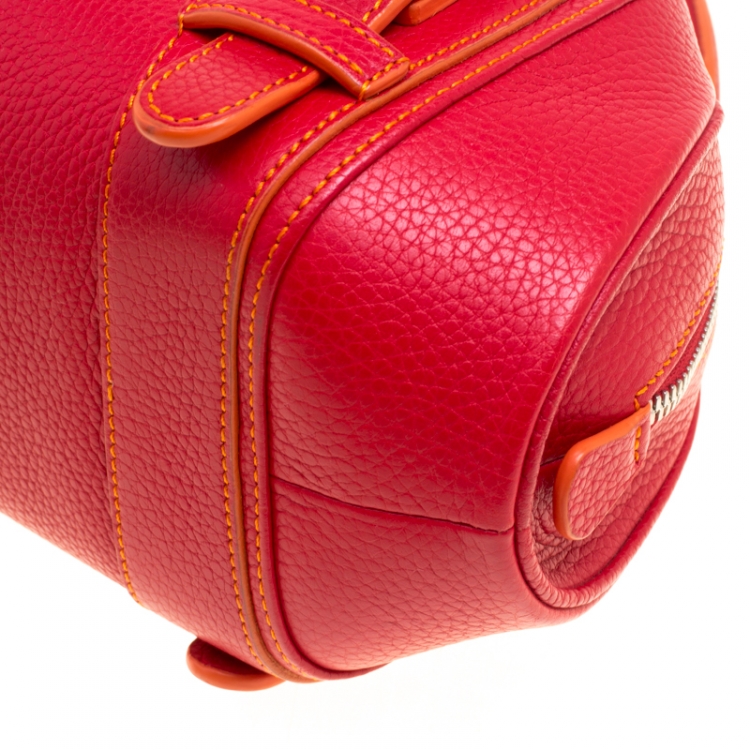 Pre Owned Loewe Red Leather Satchel