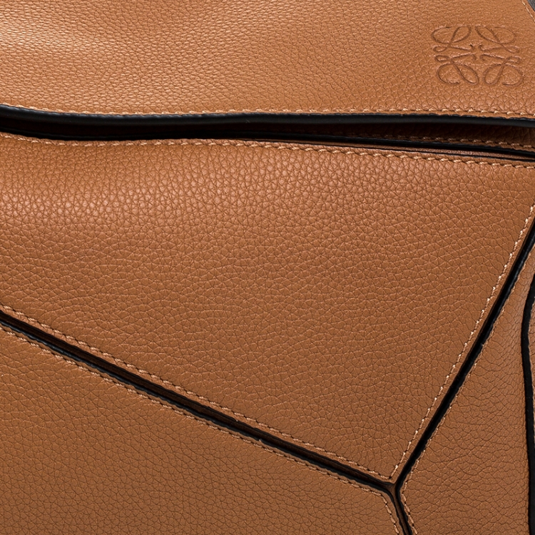 Pre Owned Loewe Tan Leather Medium Puzzle Shoulder Bag