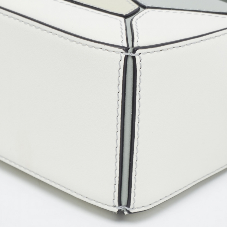 Pre Owned Loewe Multicolor Leather Mini Puzzle Shoulder Bag