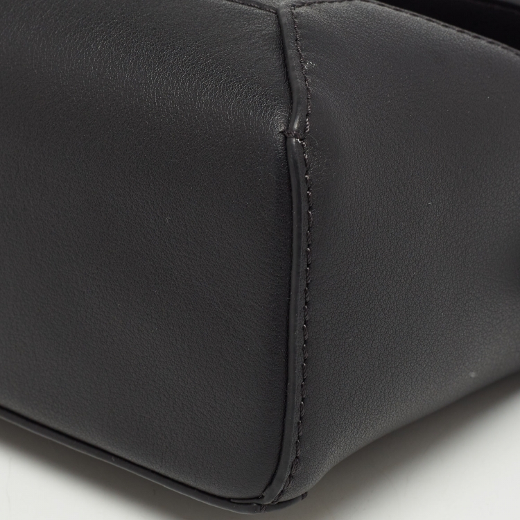 Pre Owned Loewe Black Leather Mini Puzzle Shoulder Bag