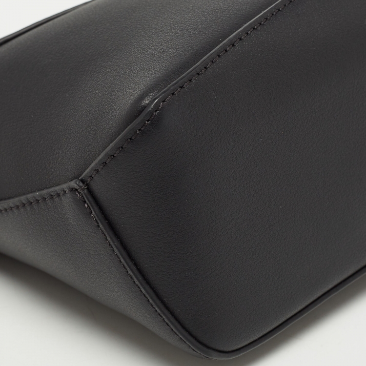 Pre Owned Loewe Black Leather Mini Puzzle Shoulder Bag