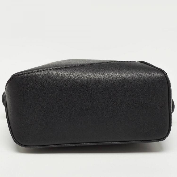 Pre Owned Loewe Black Leather Mini Puzzle Shoulder Bag