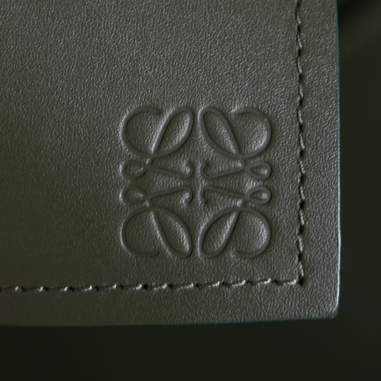 Pre Owned Loewe Pickle Green Leather Obi Waist Belt L