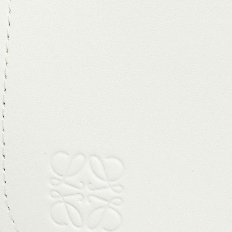 Pre Owned Loewe White Leather Obi Waist Wide Belt S