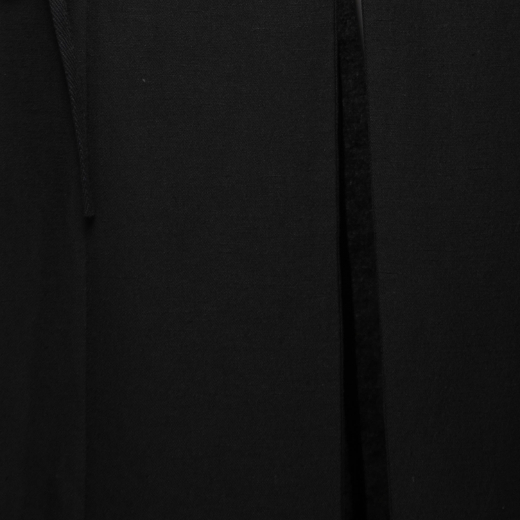 Pre Owned Loewe Black Linen Tie-Up Sleeve Detail Coat XS