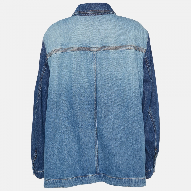 Pre Owned Loewe Blue Workwear Denim Jacket L