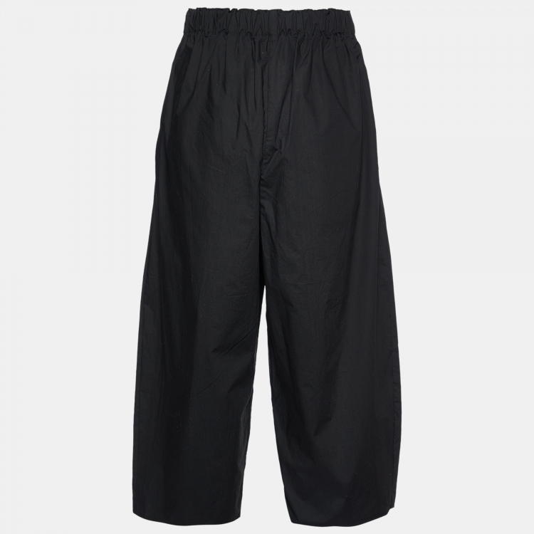 Pre Owned Loewe X Paula's Ibiza Black Cotton Cropped Trousers M