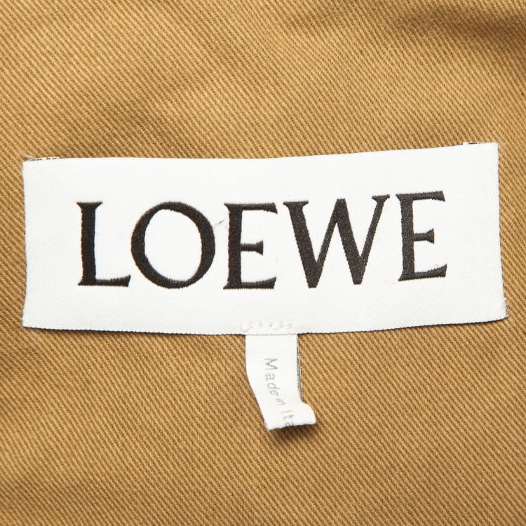 Pre Owned Loewe Brown Cotton Canvas Belted Safari Jacket XS