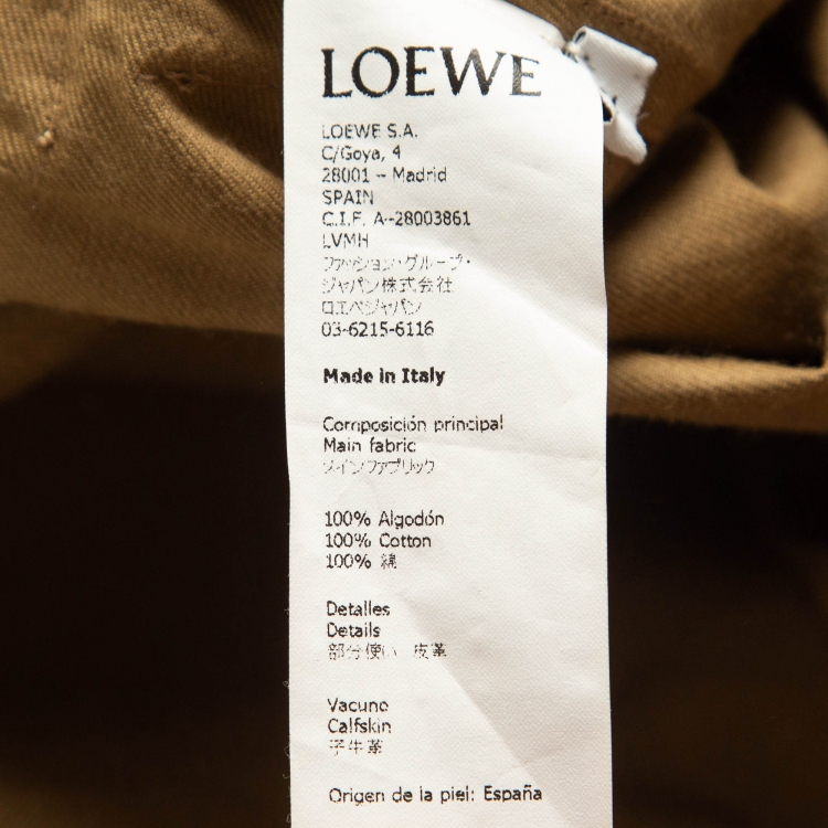Pre Owned Loewe Brown Cotton Canvas Belted Safari Jacket XS